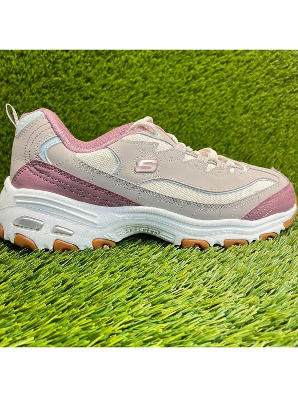 Skechers Sport D'Lites Popular Vote Womens Size 10 Taupe Running Shoes Sneakers